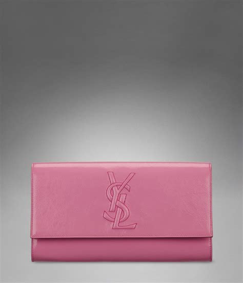 ysl pink clutch|yves saint laurent clutch.